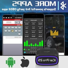 Cekar Store Icar Pro 2s Bluetooth 5.2 Obd2 Araç Tarama Aracı, Iphone, Android ve Windows Için