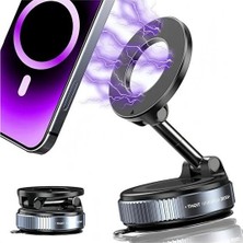 Cekar Store 360 Dönebilen Telefon Tutucu - Ayarlanabilir Mıknatıslı Vakumlu Araç Içi Telefon Tutucu