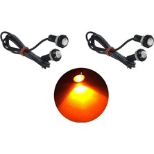 Cekar Store Unichrome 4 Adet Vidalı Turuncu Kartal Gözü Eagle Eye Gündüz Ledi Ayna Altı Ledi