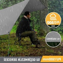 Cekar Store Haegs Su Geçirmez Tarp Tente Gölgelik Örtü, 4 Mevsim Taşınabilir Örtü Branda Çok Işlevli Outdoor Açık Hava Kamp Seyahat Tente Branda Yağmurluk, Güneşlik Karavan Yan Gölgelik Çadır 300X400 cm - Gri