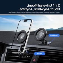 Cekar Store Spigen Magsafe Araç Içi Telefon Tutucu Air Vent & Dashboard (Ön Konsol ve Havalandırma Izgara Ile Uyumlu) Uzun Versiyon iPhone & Magfit Ile Uyumlu MTF13-1 Siyah - ACP08319