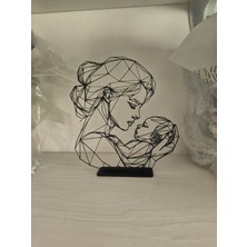 Generic Nokta Labs Anne ve Bebek Temalı Minimalist 3D Sanat Objesi