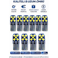 Cekar Store Duolight T10 LED (10 Adet) Oto Park Plaka Ampulü Beyaz 6000K