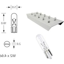 Cekar Store 10 Adet 12V T5 1.2W Mini Dipsiz Standart Renk Ampul