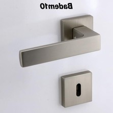 Cekar Store Paytak Inox Oda Kapı Kolu Kare Rozetli Sağa Sola Uygun Iç Dış Ev Oda Kapısı Kilitlenebilir 1 Takım