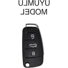 Cekar Store Autohan Keys Audi A1 A3 A4 A5 A6 A7 Q3 Q5 Q7 Serisi Nano Anahtar Koruma Kılıfı, Siyah-Altın