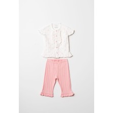 Hafy Baby Fırfırlı, Yazlık, Kız Bebek Alt Üst Penye Takımı