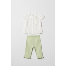 Hafy Baby Fırfırlı, Yazlık, Kız Bebek Alt Üst Penye Takımı