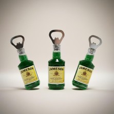 Vitrin Accessories Yeşil Kalın Viski Şişeli Açacak Magnet Mutfak, Buzdolabı, Ofis ve Hediye Için Dekoratif Ürün 3 Adet