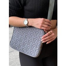 Bags iPad Air Pro & Matepad & Galaxy & Tablet Kılıfı 11" - 12'' Inç Uyumlu Kapitoneli Omuz Askılı Lacivert Tablet Çantası