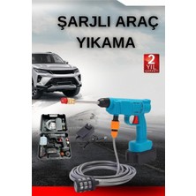 Toyigoo Şarjlı Oto Yıkama Bahçe Sulama Tabancası Makinesi Yüksek Basınçlı