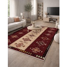 Lioara Home Noltalji Modern Desen Dijital Baskılı Halı – Kaymaz Taban, Leke Tutmaz, Salon & Oturma Odası Için