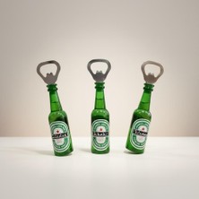 Vitrin Accessories Yeşil Renkli Viski Şişeli Açacak Magnet Mutfak, Buzdolabı, Ofis ve Hediye Için Dekoratif Ürün 3 Adet
