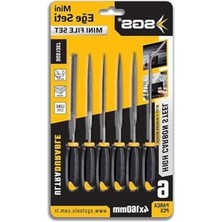 Cekar Store Sgs Mini Eğe Seti, 6 Parça, 4X160 Mm, Metal El Aleti, Model SGS1357