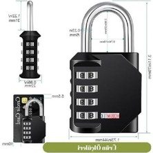 Cekar Store Ht-31 Kırılmaz Şifreli Asma Kilit 4 Haneli Su Geçirmez Paslanmaz Sertleştirilmiş Çelik Dolap Kilidi Tsa Onaylı