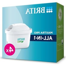 Cekar Store Brıta Maxtra Pro All-In-1 Su Arıtma Filtresi, 4’lü
