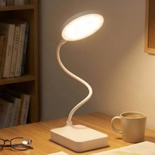 Cekar Store Amber LED Şarjlı, 3 Kademe Dokunmatik Parlaklık Ayarlı, 4000K Renkli Çocuk ve Çalışma Masası Için Esnek Gövdeli Masa Lambası (Model 2)          [enerji Sınıfı A]