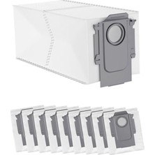 Cekar Store Roborock Için 10 Adet Toz Torbası Roborock Q Revo/qrevo Pro/qrevomaxv/qrevo Curv/s8 MAXVULTRA/S8MAX Ultra/qrevo Edge/qrevo S/qrevo Plus/qrevo Master/orevo Slim, Yedek Torba Aksesuar Seti