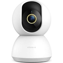 Cekar Store Akıllı Kamera C300, 1296P Wifi Kamera, Bebek Monitörü, Iç Mekan Kamerası, Evcil Hayvan Kamerası, Gece Görüşü, 360° Dönen Başlık, Beyaz