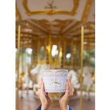 Cekar Store - Carousel - Atlıkarınca Baskılı Silindir Kutu, Hediye Kutusu – Lüks Sert Kapaklı Tasarım Kutu - Hediye Ambalajı, Ürün Kutusu, Ürün Ambalajı - Dekoratif & Yeniden Kullanılabilir (2ADET)