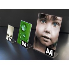 Cekar Store A4 L-Tipi Dikey Şeffaf Föylük Menü Fiyatlık Broşür Etiket Fotoğraflık Albüm Stand Sehpa Reklam