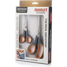 Cekar Store Smartizi® 2'li Makas Seti - 20 cm Çok Amaçlı Ofis ve Hobi Makası + 15 cm Pratik Ev ve Okul Makası - Paslanmaz Çelik Keskin Bıçak