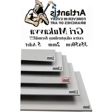 Cekar Store Mukavva Gri 2 mm 35X50 cm 5 Adet Sert Karton Ekstra Sıkıştırılmış 35 * 50 Mukavva Gri Renkli 2mm 5 Adet
