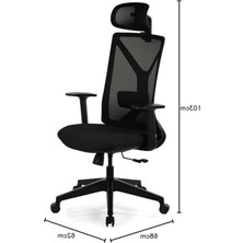 Cekar Store Seduna Benin Ofis Koltuğu | Yönetici Koltuğu Sabit Kol (Siyah)