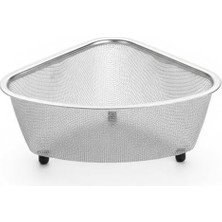 Cekar Store Orret Home Paslanmaz Çelik Ayaklı Lavabo Içi Çöp Süzgeci – 18X13X10 cm Hijyenik ve Pratik Gider Filtresi, Bulaşık Süngeri ve Tel Organizerli Lavabo Atık Süzgeci