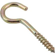 Cekar Store Beşel Gold Piton Kanca Seti - [10 Adet] Paket, Vidalı Soru Işareti Askı, Ahşap ve Duvar Için Metal Vidalı Kanca, Avize, Saksı ve Avadanlık Askısı, Sarı Çinko Kaplama (19X70)