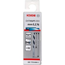 Cekar Store Bosch Professional 10 Adet Hss Spiral Matkap Ucu Pointteq (Metal Için, 2,5 x 30 x 57 Mm, Matkap Aksesuarı)
