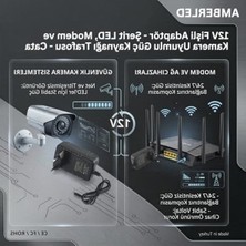 Cekar Store 12V Fişli Adaptör 5 Amper 60 Watt - Şerit Led, Modem ve Kamera Uyumlu Güç Kaynağı Trafosu - Cata