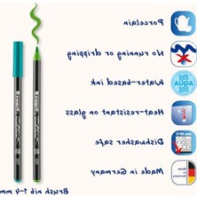 Cekar Store Edding 4200 Porselen Fırça Kalemi - 3 x Kırmızı, Turuncu, Kahverengi, Pembe - 6 Kalem - Fırça Ucu 1-4 mm - Bulaşık Makinesinde Yıkanabilir, Işığa Dayanıklı Mürekkep, Çabuk Kuruyan