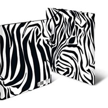 Cekar Store 19687 Dosya Dosyası Dın A4 Hayvan Baskılı Zebra 3'lü Set, Sağlam Karton, Baskılı Iç Kapak ve Lastik Bantlı Düzenleme Dosyası Çocuklar, Erkek ve Kız Çocukları Için Evrak Dosyası