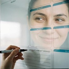 Cekar Store Fark Tanıtım Haftalık Planlayıcı Çizelgesi Elektrostatik Akıllı Kağıt Yazı Tahtası (70 cm x 56 Cm)