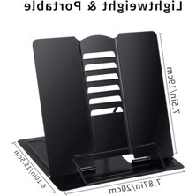 Cekar Store Metal Kitap Okuma Standı 6 Kademe Ayarlanabilir Kitap Tutucu Ofis Çalışma Ders