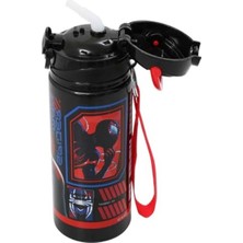 Cekar Store Spiderman Matara 500 ml Siyah Renk 1 Adet Erkek Çocuk Örümcek Adam Lisanslı Suluk Okul Matarası Öğrenci Suluğu