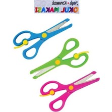 Cekar Store 2 Adet Çocuk Makası Küt Uçlu Yaylı Plastik Korumalı Okul Makası