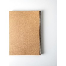 Cekar Store Fark Tanıtım Çizgisiz Spiralli Not Defteri, A4 Boyut (21X29,7 Cm), 60 Yaprak, 90GR. Ivory Kağıt, Ofis Için Ideal (Kahverengi Kapak)