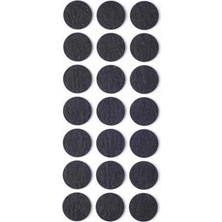 Cekar Store Siyah Keçe 21 Adet 3 cm Yuvarlak Yapışkanlı Sandalye, Masa, Koltuk Altı Parke Koruma Keçesi