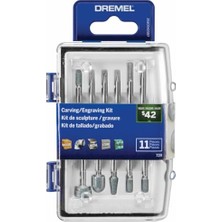 Cekar Store Dremel 729-01 Oyma ve Gravür Aleti Aksesuar Seti, 11 Parça, Sınıflandırılmış, Ahşap, Metal ve Cam Üzerinde Kullanım Için Mükemmel