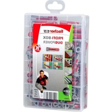 Cekar Store Profı-Box Duopower, 132 Dübelli Dübel Kutusu (60 Adet 6 x 30, 60 Adet 8 x 40, 12 Adet 10 x 50), Evrensel Dübel, Pratik Set, Amatör ve Profesyoneller Için Dübel Kutusu, Vidasız