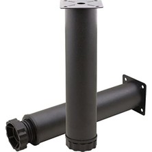 Cekar Store Mobilya Kanepe Baza Koltuk Metal Destek Ayağı Ayarlanabilir Siyah Ayak 25 cm