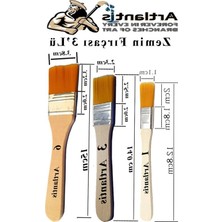 Cekar Store 3'lü Zemin Fırça Seti 1 Paket 1-3-6 Numara Zemin Fırçası Akrilik Boya Yağlı Boya Guaj Boya Sulu Boya Sanatsal