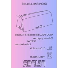 Cekar Store Formül Desenli Astarlı Yıkanabilir Bez Kalemlik Kalem Kutusu