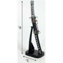 Cekar Store Dekoratif Mini Katana Samurai Zarf Açacağı, Japon Stili Masaüstü Süs Kılıcı, Kaideli Koleksiyonluk Ofis Aksesuarı, Metal Görünümlü Mini Kılıç, Anime & Oyun Temalı Şık Hediyelik Obje (20 Cm)