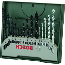 Cekar Store Bosch Home And Garden X/line Mini 15 Parça Matkap Ucu Seti, Yeşil