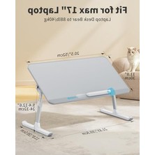 Cekar Store Bix  AL30 Ayarlanabilir Laptop Standı Ergonomik Tasarım 17 Inç Uyumlu Taşınabilir Masa Gri