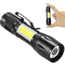 Cekar Store Orret Home USB Şarjlı Mini El Feneri – Ultra Güçlü LED Fener, 3 Modlu Işık, Metal Kasa, Klipsli Taşınabilir Aydınlatma, Kutulu Cep Feneri, Şarj Kablosu Dahil          [enerji Sınıfı A+++]
