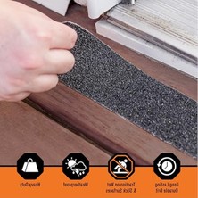 Cekar Store Kaymayı Önleyici Bant 5 cm x 25 cm Rulo, Siyah, (1'li Paket)